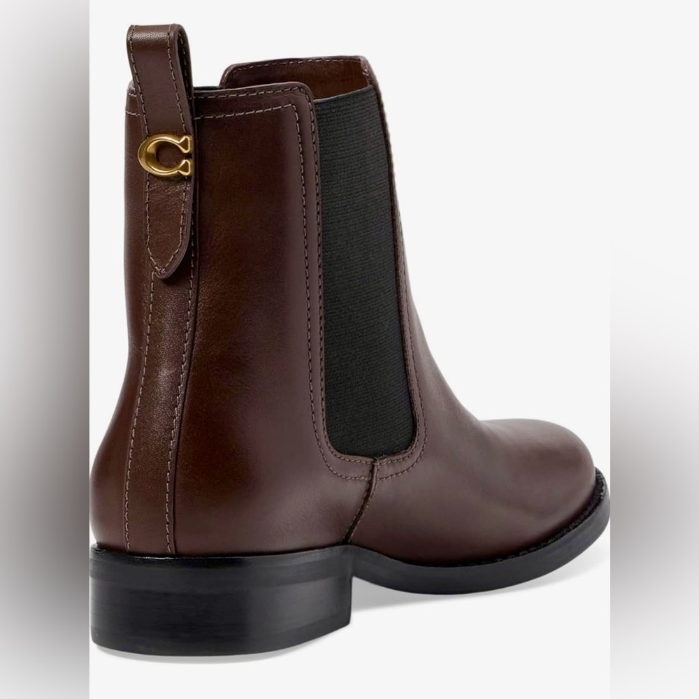 GORGEOUS, Authentic Coach, leather Maeve Booties in Maple! STUNNING 🔥! SZ. 8!